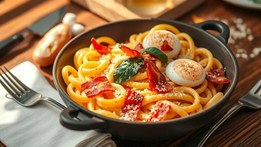 Pasta carbonara utan grädde smaksatt rätt | Sounds of Umami